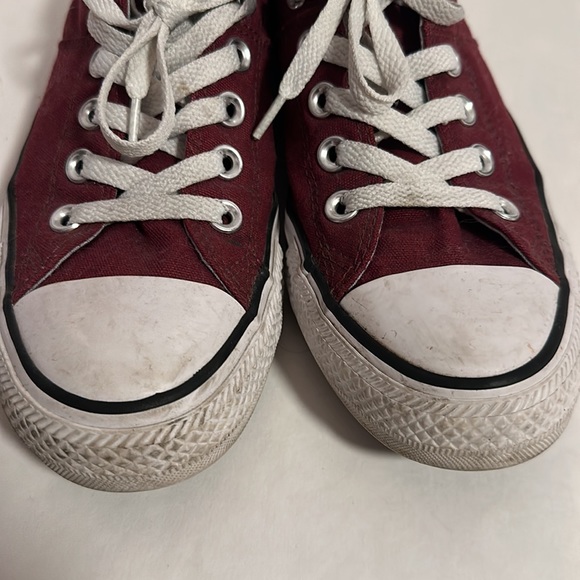 Converse All Star Sneakers Burgundy Women’s Size 8 - Picture 8 of 10